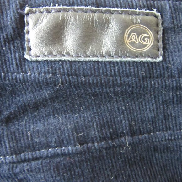 AG Adriano Goldschmied Blue Corduroy 27 Cropped Kick Flare USA Pants - Picture 3 of 6